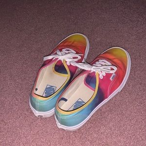 Rainbow ombré vans
